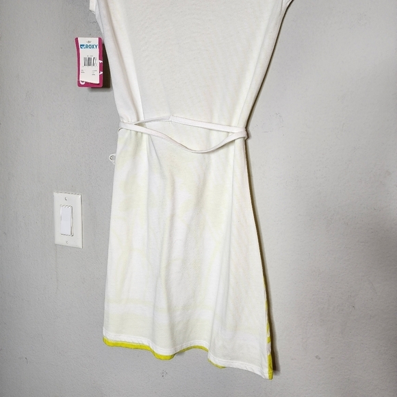 NWT Roxy Girls floral stripe lemon lime dress - Picture 14 of 16
